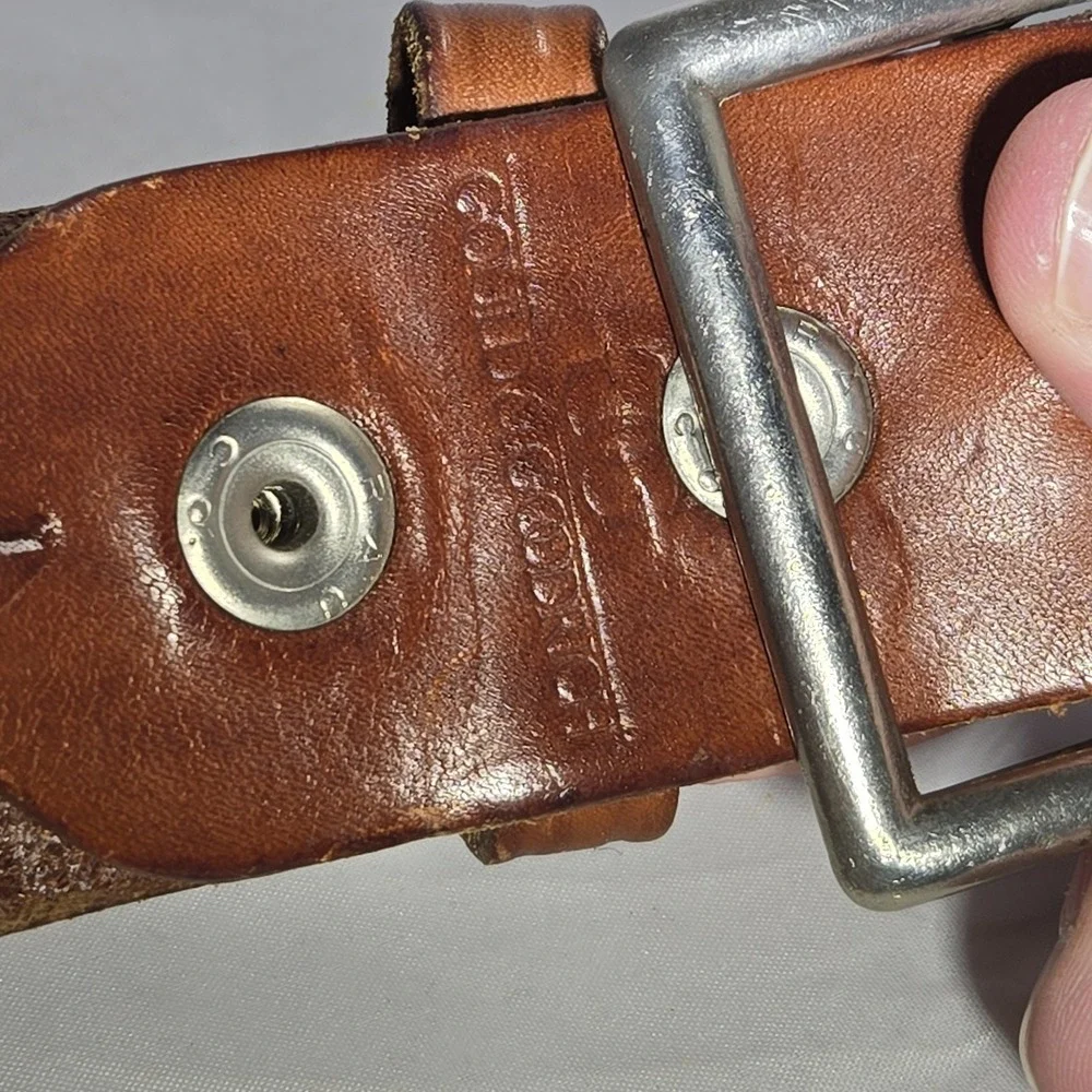 Gould And Goodrich Leather Ammunition Belt Mens 38 Brown Basket Weave‎
